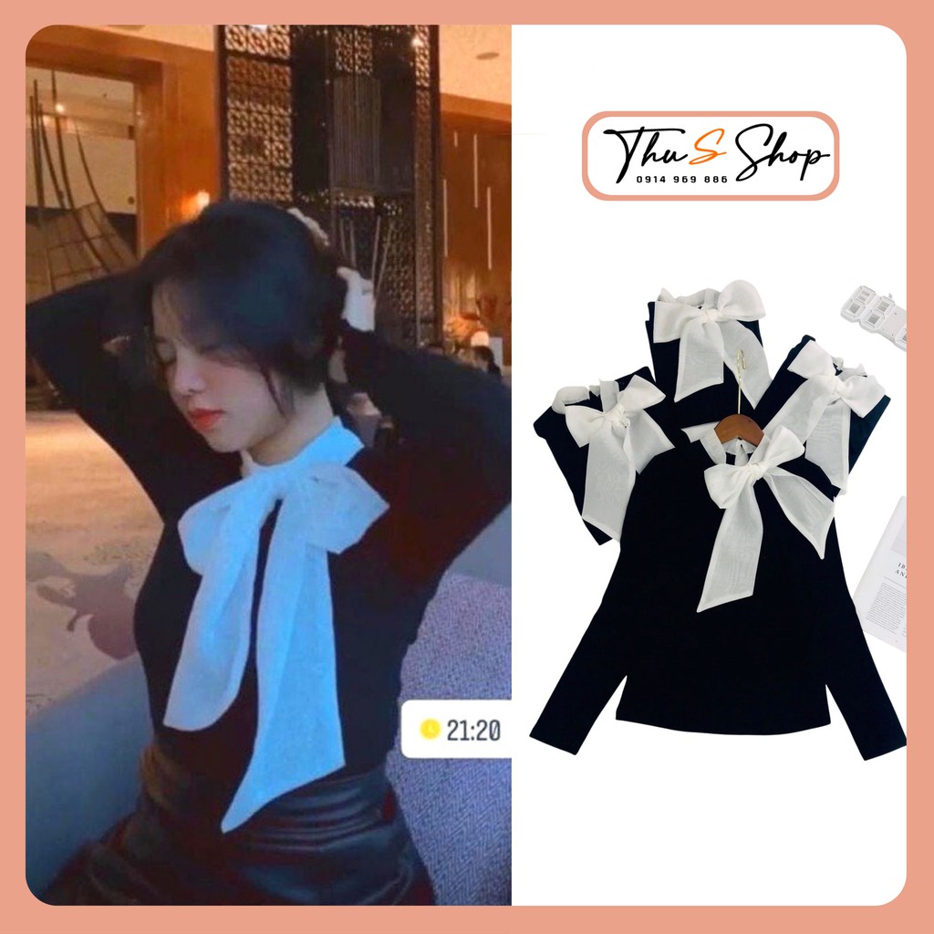 [Mã FAMARAL1 giảm 10K đơn 50K] Áo Thun Tăm Đính Cổ Nơ Tiểu Thư Xinh Xắn Mix Trơn, Áo Vest, Blazer Sang Chảnh A2H02