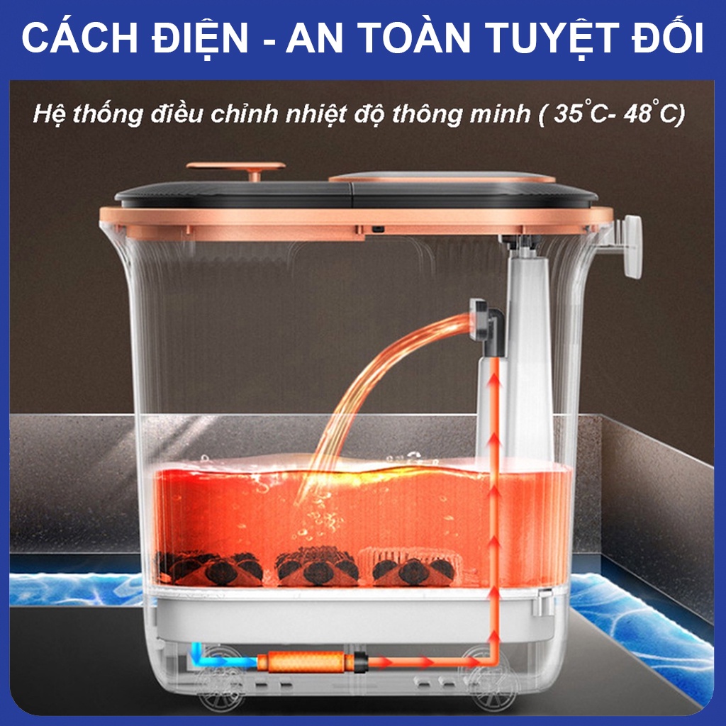 Bồn ngâm chân massage METAMO cao cấp giúp bạn thư giãn hiệu quả, chậu ngâm chân mát xa hồng ngoại kèm sục khí