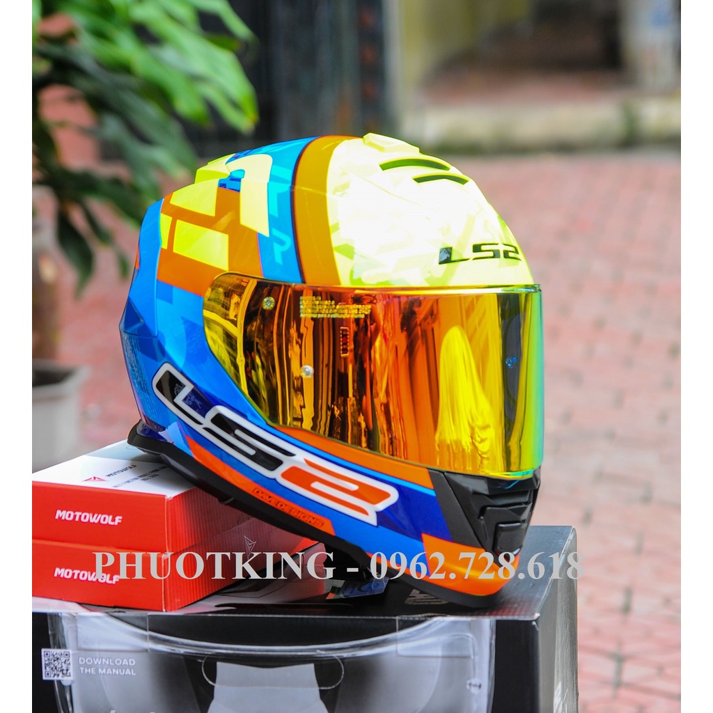 Mũ fullface LS2 FF800 Salvador Replica kính tùy chọn màu tặng kèm Pinlock