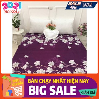 Ga bọc giường bo chun cotton poly họa tiết 1m2