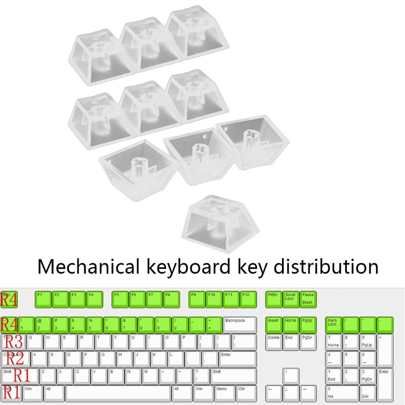 Bộ 10 Nút Bàn Phím Thay Thế Cho Máy Tính Cherry Gateron Kailh Switch R4 R3 R2 R1