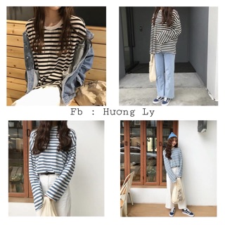 Áo nỉ dài hoạ tiết