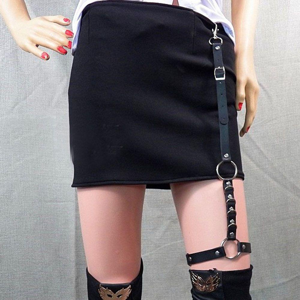 QQMALL Đai Nịt Bít Tất Chân Handmade Phong Cách Goth Thời Trang Quyến Rũ Cho Nữ
