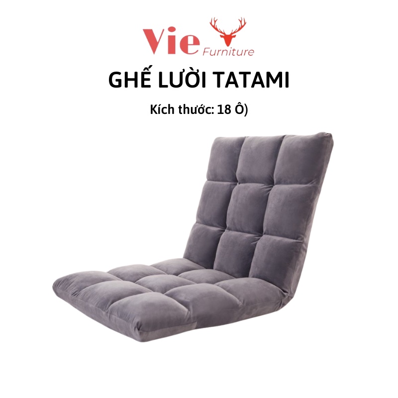 VIE Ghế Ngồi Bệt Tatami - Ghế Sofa Tựa Lưng Phong Cách Nhật Bản 5 Cấp Độ Ngồi - Khung Sắt Cứng Cáp Vỏ Bọc Nhung Mềm Mại | BigBuy360 - bigbuy360.vn