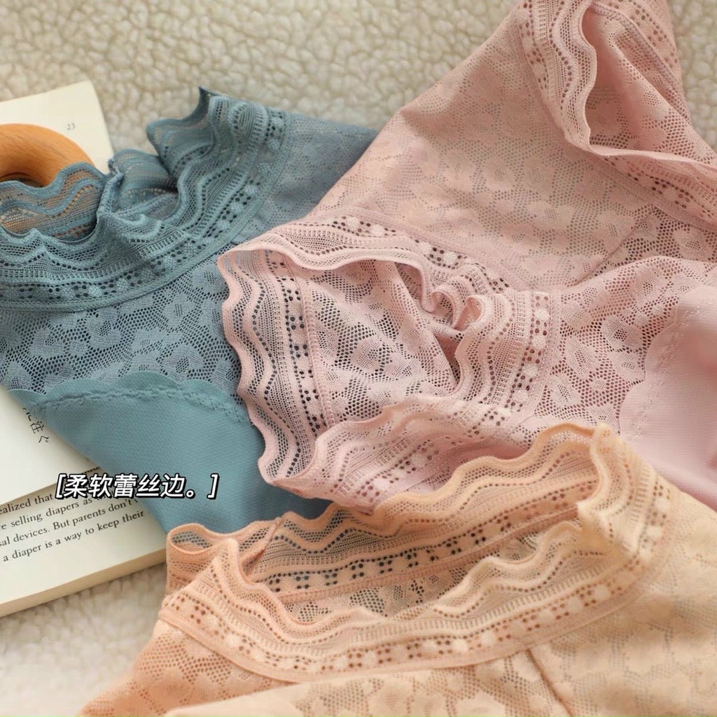 Quần lót su ren hoa cạp cao gen bụng siết eo không viền cao cấp [MEOW Corset]