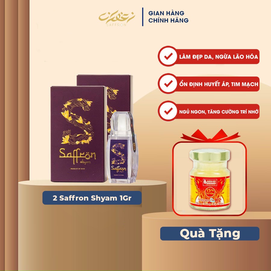 SAFFRON Nhụy Hoa Nghệ Tây SHYAM 2Gr