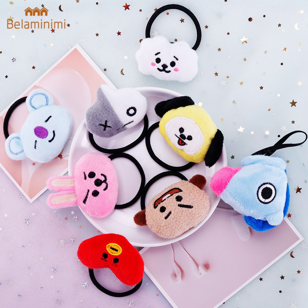 Dây cột tóc có gắn hình các nhân vật BT21 của BTS