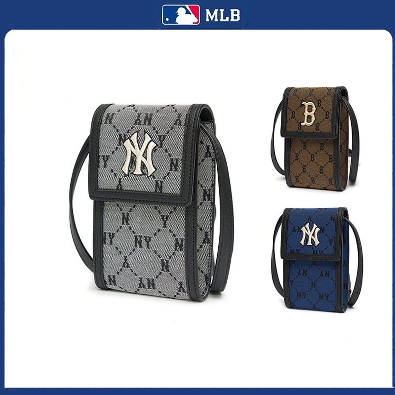 Túi Mini NY Monogram Diamond Jacquard Cell Phone Cross Bag Yankees 3ACRH011N-50GRS | MÀU XÁM