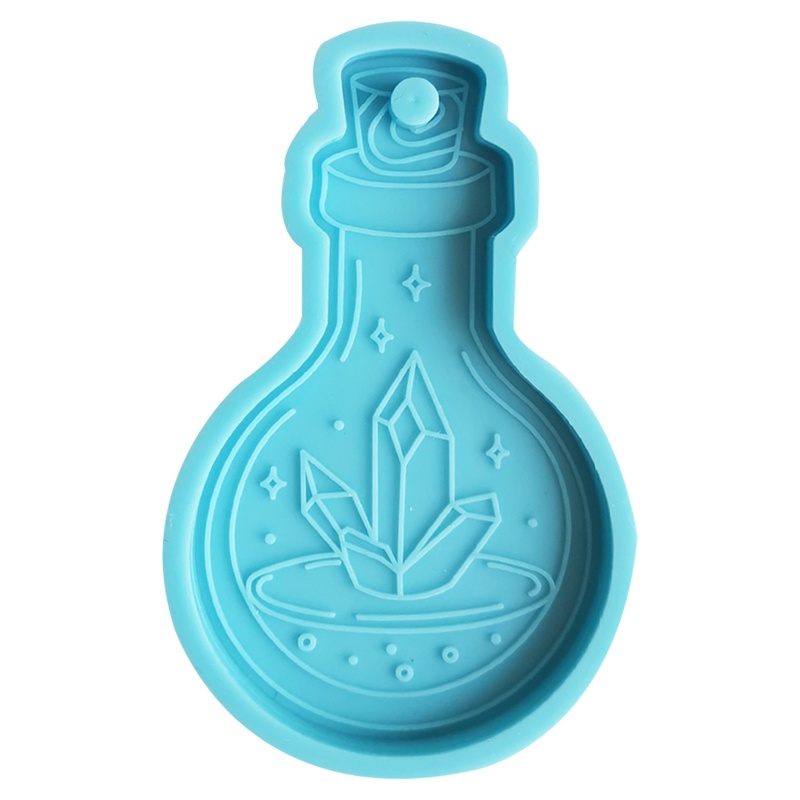 Khuôn Silicone Làm Móc Khóa Hình Lọ Hoa Đính Đá Diy