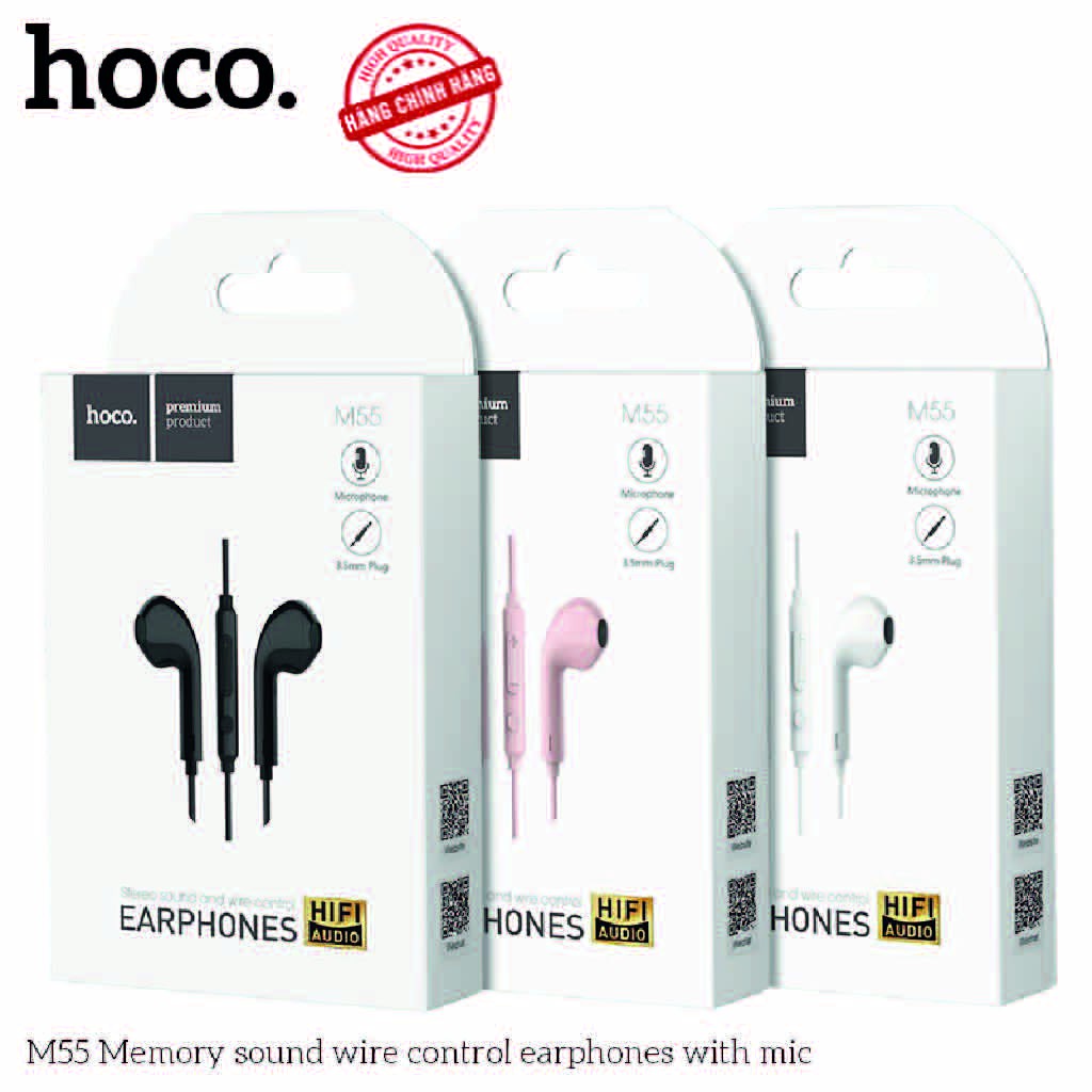 Tai Nghe Hoco. M55 Có Dây Nhét Tai Siêu Hay Có Mic - Bảo Hành 6 Tháng FULLBOX