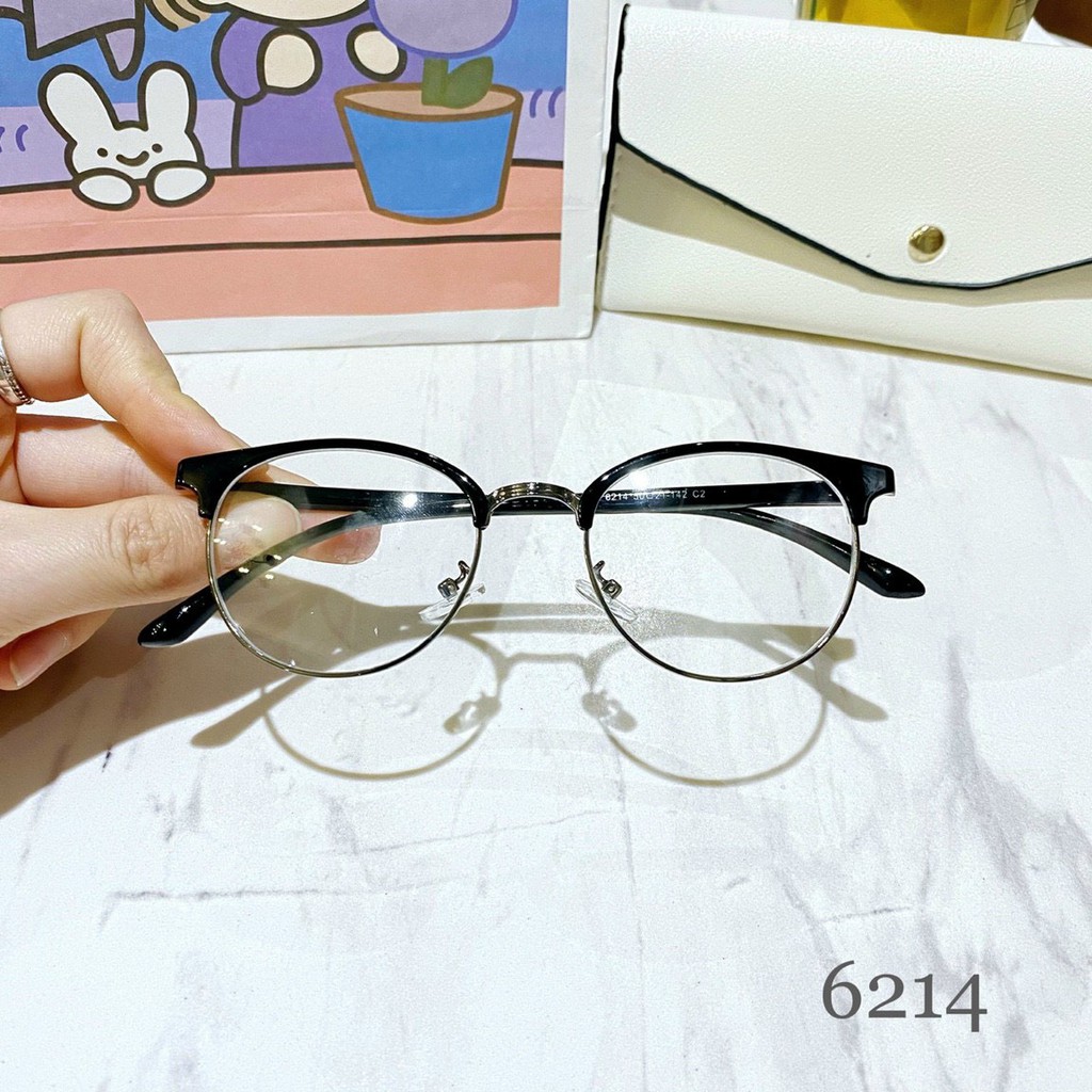 Gọng kính cận Bunny nhựa dẻo hàn mắt tròn nhiều màu sắc lựa chọn 6214 phù hợp với mọi khuôn mặt