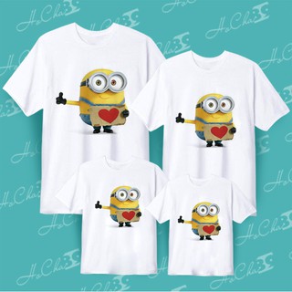 Áo thun gia đình - minion | may dây cổ cao cấp