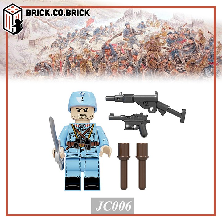 Lính Trung Quốc Mô Hình Đồ Chơi Lắp Ráp Non LEGO Lính Quân Đội Thế Chiến Minifigure China Soldier World War JC005-JC007