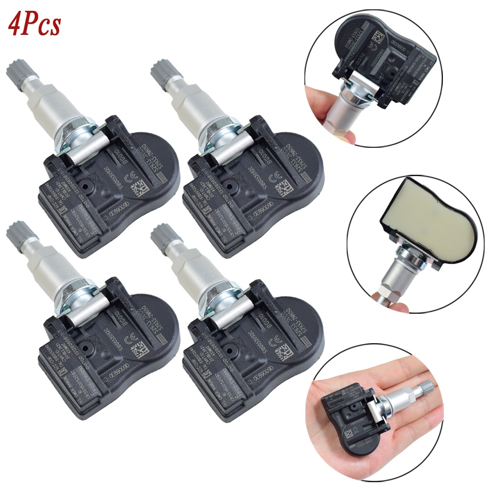 Bộ 4 cảm biến áp suất lốp xe Hyundai Accent Genesis Coupe Kia Sorento TPMS 433Mhz 52933-3N100 529333N100