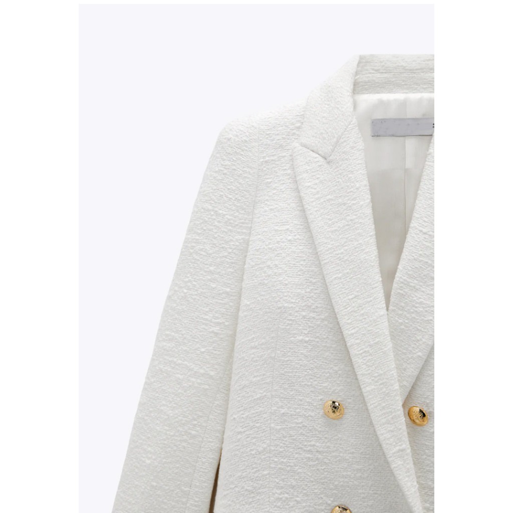 ÁO BLAZER ZRA NỮ VẢI DỆT MÀU TRẮNG | BigBuy360 - bigbuy360.vn