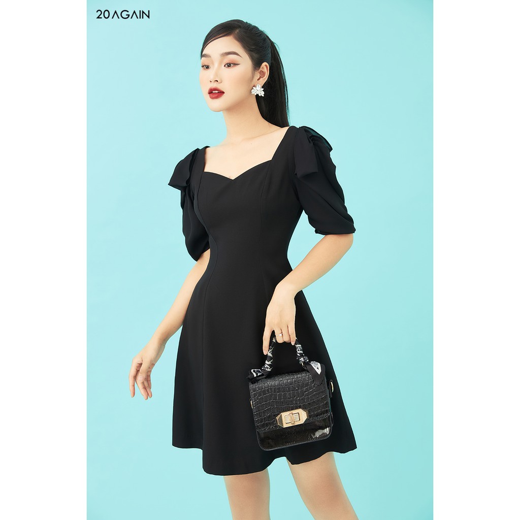 Đầm Xòe Nơ Bèo Tay 20Again DEA1589 | BigBuy360 - bigbuy360.vn