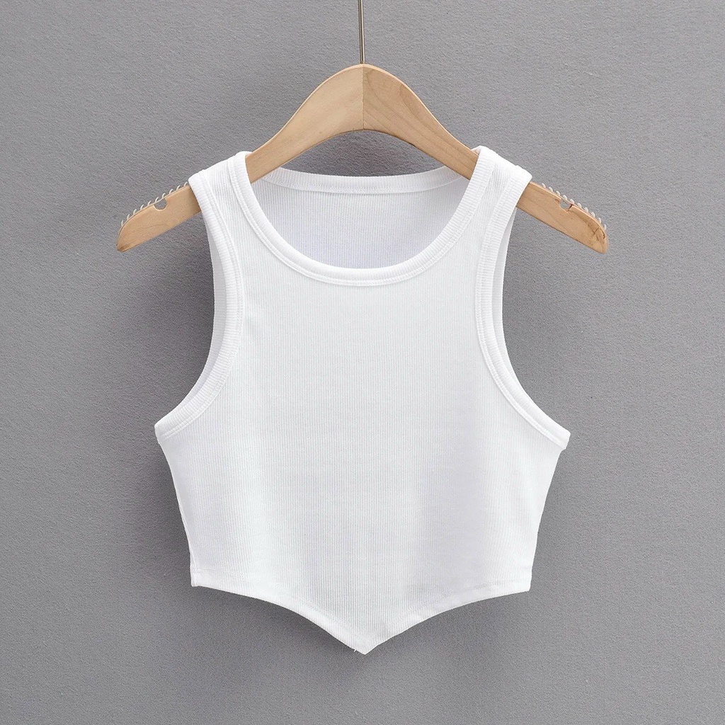 Áo ba lỗ croptop nữ  dáng áo 3 lỗ ôm chất liệu thun cotton 100% co dãn mạnh.