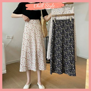 [Chân váy hoa] Chân váy hoa nhí ulzzang, chân váy vintage nữ tính, chân váy xòe CHILLSTYLE V01