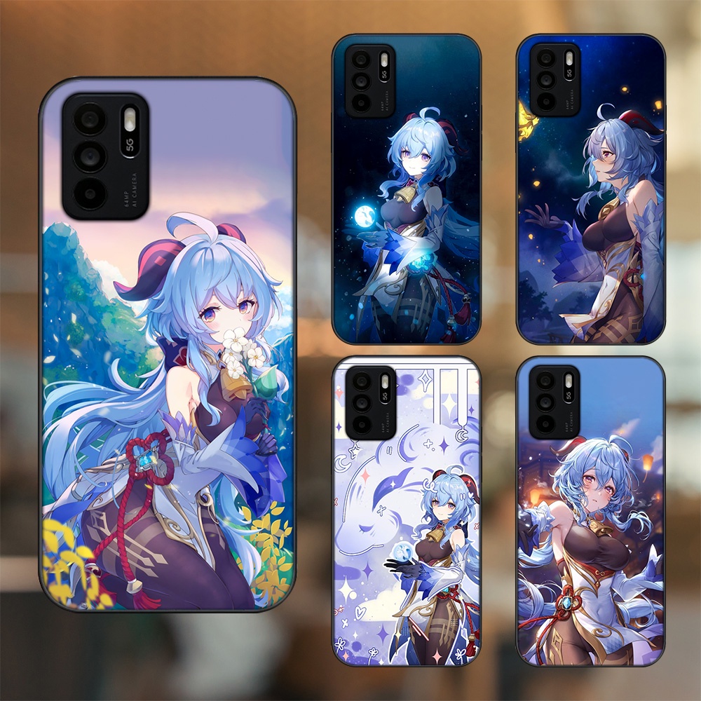 Ốp lưng Oppo Reno 6Z 5G viền đen in hình Ganyu Genshin Impact
