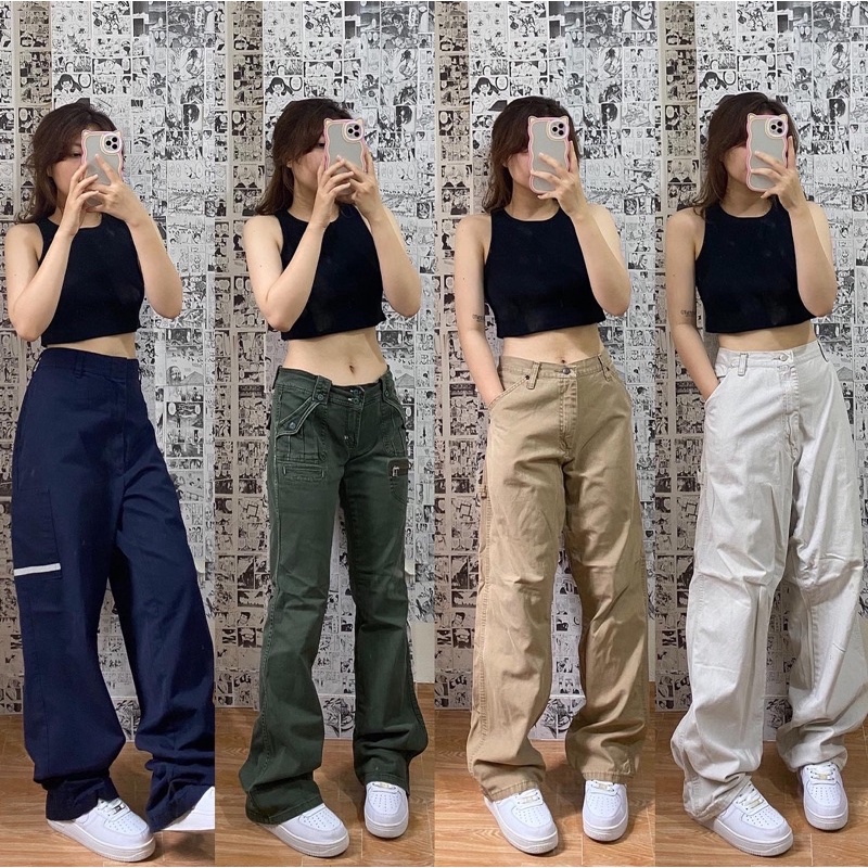 Quần kaki túi hộp cargo pants 2hand