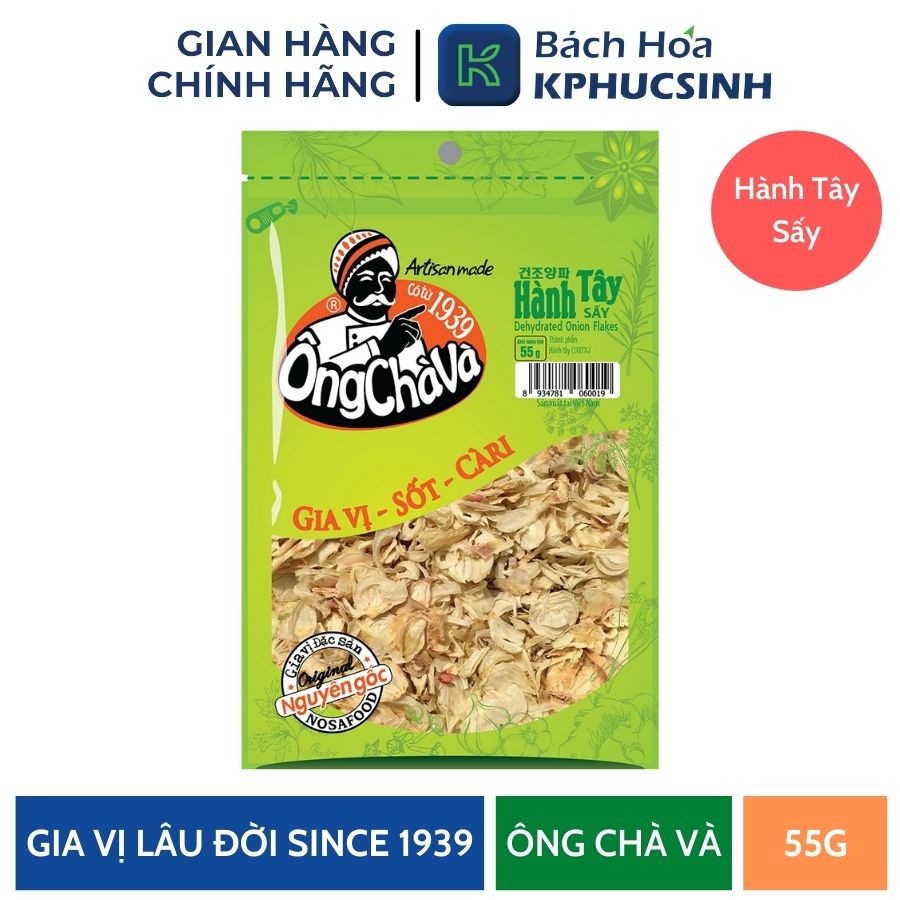 Hành tây sấy Ông Chà Và 55g KPHUCSINH - Hàng Chính Hãng