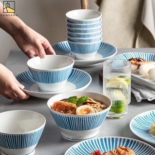 Tô/ Đĩa gốm BANFANG đựng thức ăn tráng men nano kháng khuẩn chất lượng cao