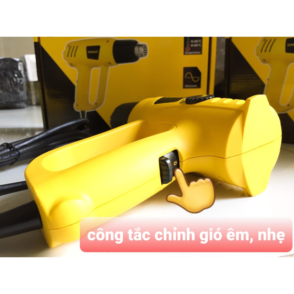 Máy khò Stanley stel 670 -BẢO HÀNH CHÍNH HÃNG 2 NĂM- máy sấy nhiệt, khò màng co