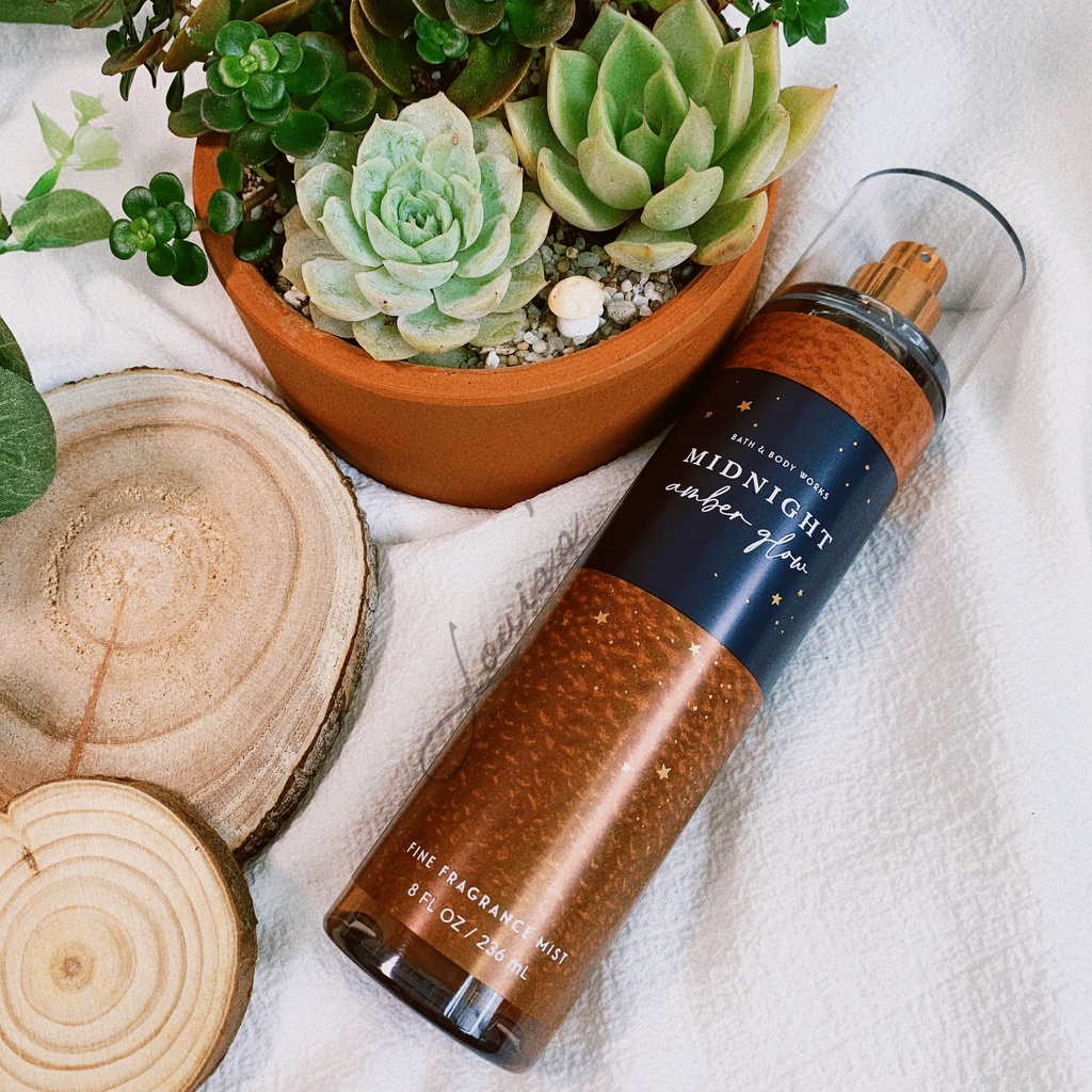 Body mist MIDNIGHT AMBER GLOW  - Lotion | Tắm | Xịt thơm toàn thân Bath & Body Works Mỹ