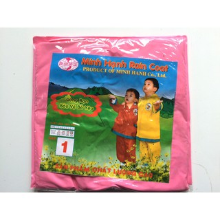 ÁO MƯA BỘ EM BÉ - PVC - HỒNG PHẤN