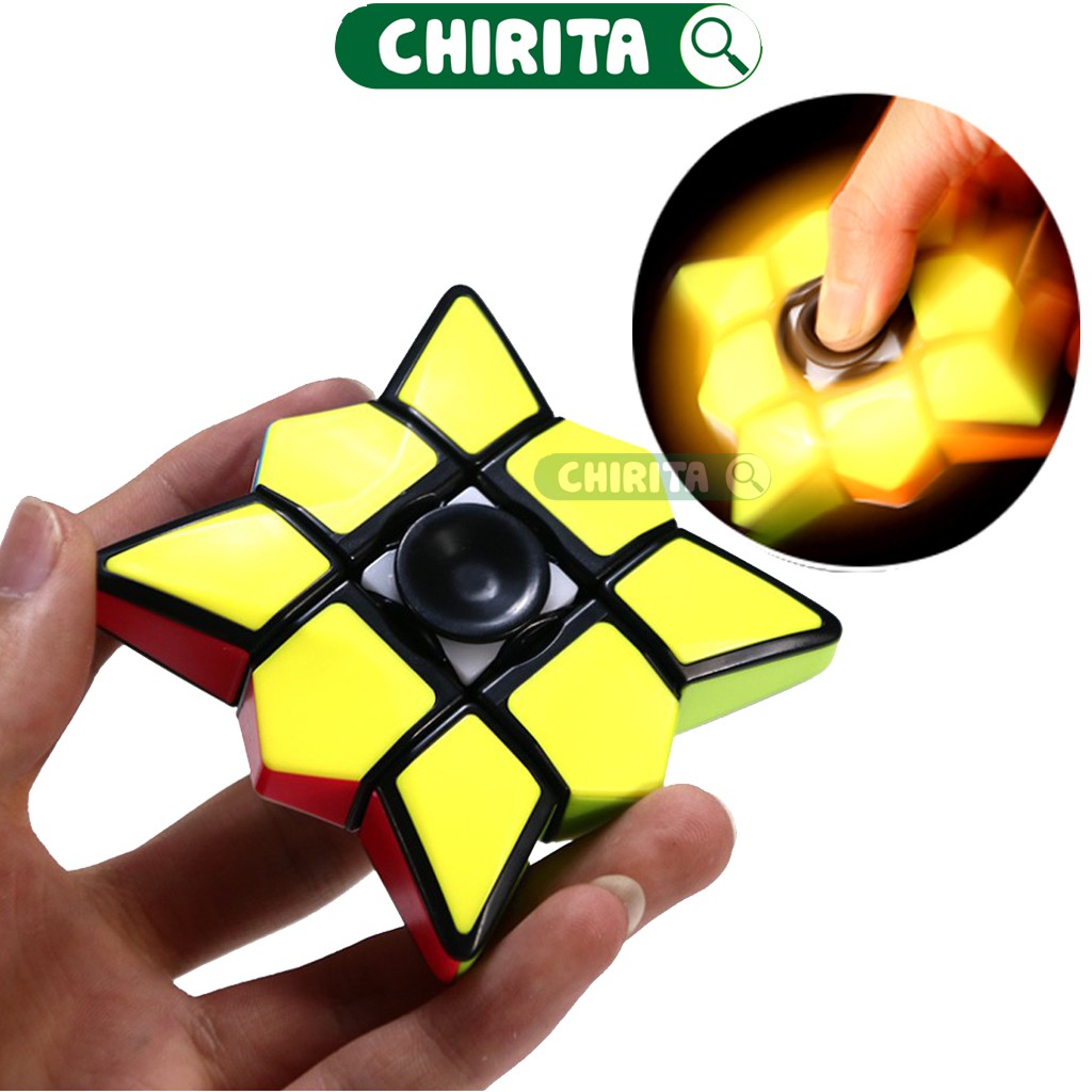 Rubik Biến Thể SPRINNER 1x3x3 XOAY 360 ĐỘ - Cục Rubik Trơn Mượt, Đồ Chơi Trẻ Em CHIRITA (shop có rubik 3x3, 2x2..)