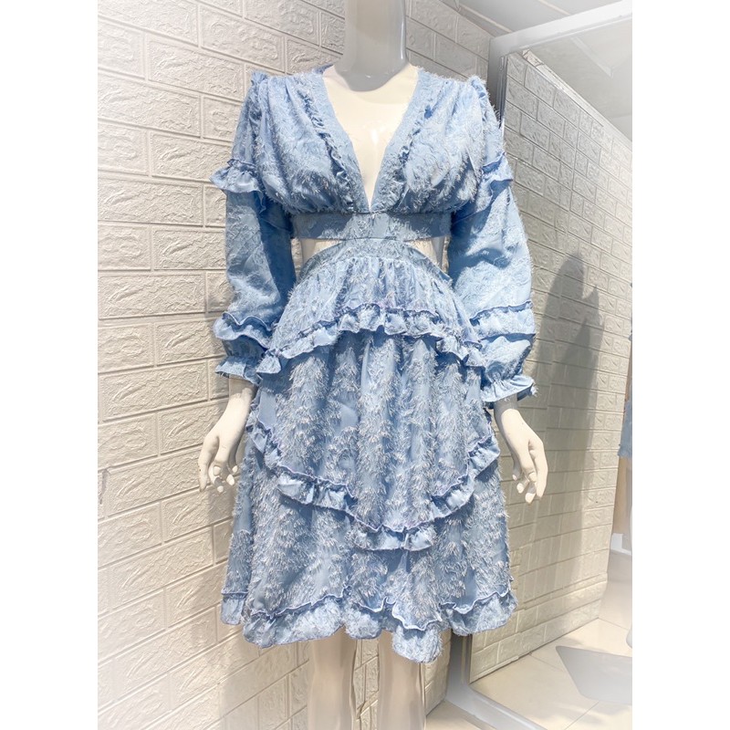 Đầm lông vũ hở lưng❤️FREESHIP ❤️