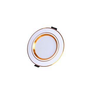 Đèn âm trần 7W 3 màu-downlight 3 mầu, viền vàng, viền bạc