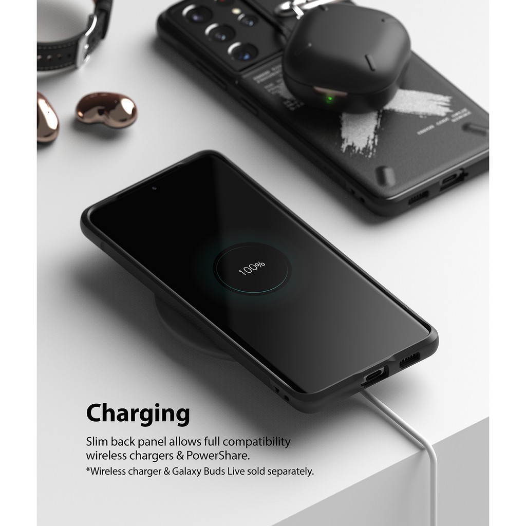 Ringke Onyx Vỏ bảo vệ bền linh hoạt cho Galaxy S21 Plus