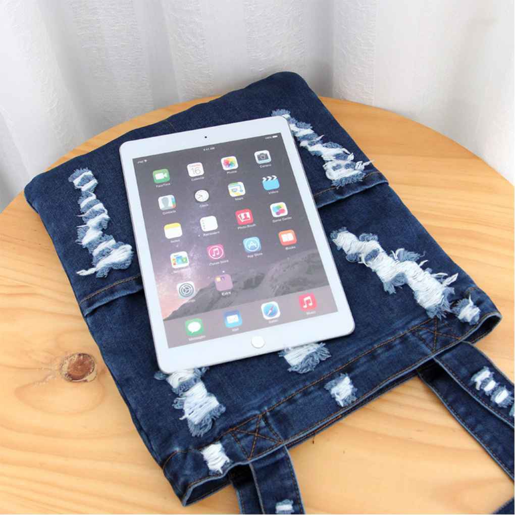 Túi tote denim ngăn rộng cho nữ