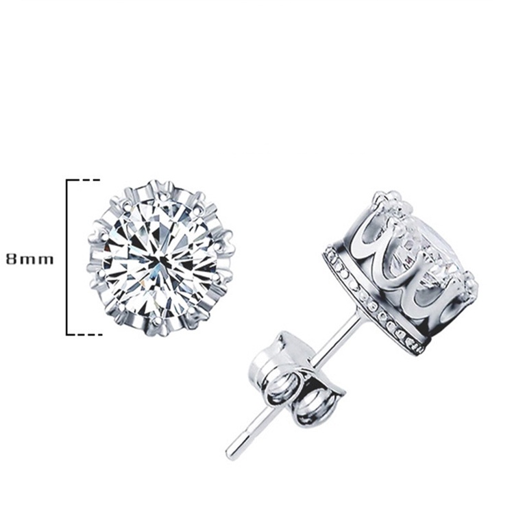 Bông tai thời trang Nam nữ Hàn Quốc Bạc Ý S925-HT308