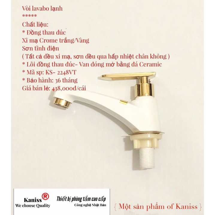 Vòi Lavabo Lạnh sơn tĩnh điện màu đen, vòi lavabo đồng thau mạ vàng titanium,Vòi rửa tay thấp sơn tĩnh điện màu trắng.