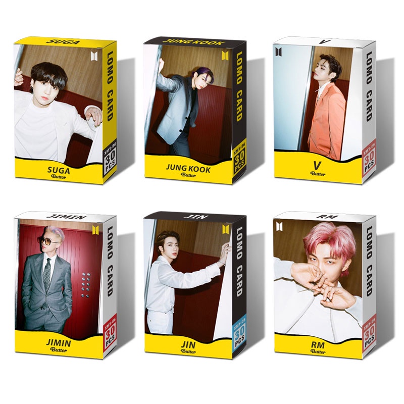Hộp 30 ảnh Lomo Card JungKook V Jin Jimin Suga Rap Monster J Hope Nhóm Bts