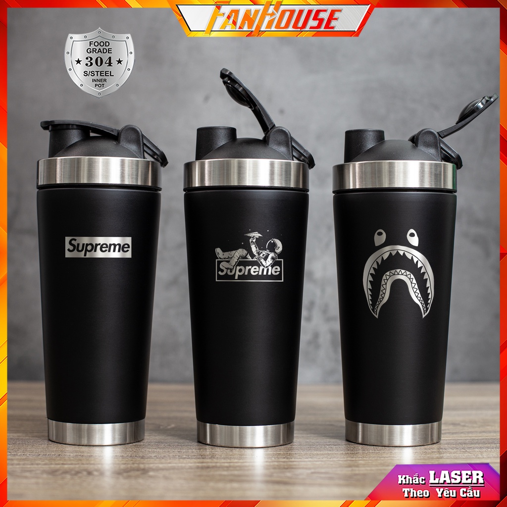 Bình giữ nhiệt Supreme độc quyền Fan House bình lắc 850ml Sup made in thailand inox 304 tặng bộ rửa bình | BigBuy360 - bigbuy360.vn