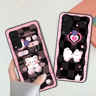 Ốp lưng Vivo Y30 / Y50 hình gấu cute,bò sữa 3D cute dễ thương bảo vệ điện thoại.