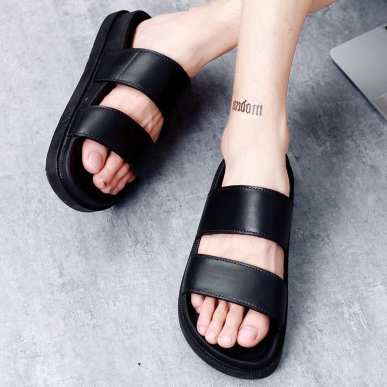 Dép nữ quai ngang ulzzang siêu hot, Sandal nữ 2 quai cá tính loại 1 đi trong nhà, đi chơi êm chân thoáng mát