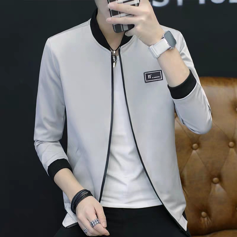 Áo khoác bomber dù nam lót lông thể thao hàn quốc varsity jacket áo khoác nhung tăm bomber jacket nhung
