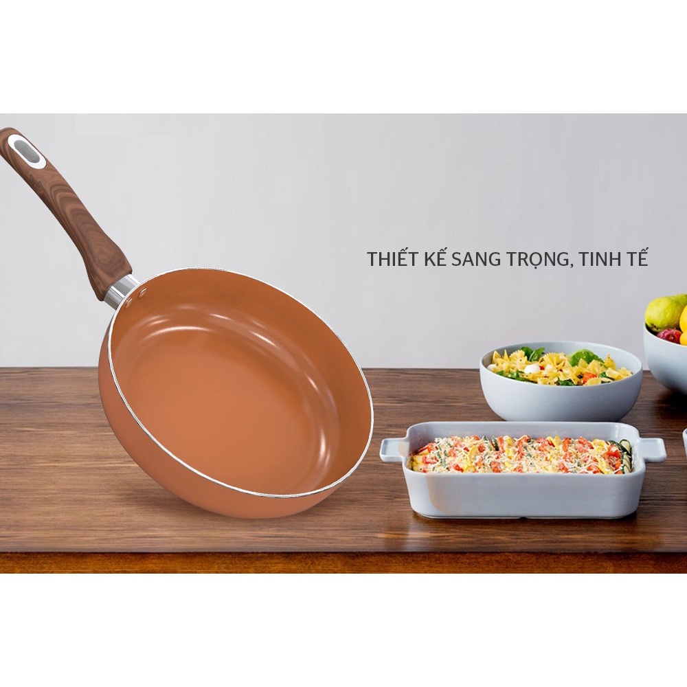 Chảo Chiên Chống Dính Ceramic SUNHOUSE 20-26-28-30cm Dùng Trên Mọi Loại Bếp