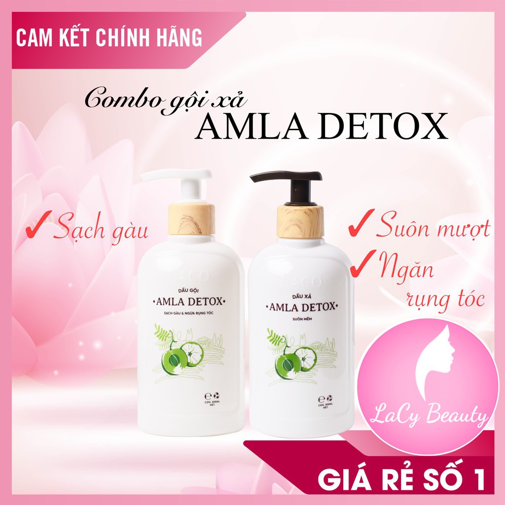 ⚡️PHIẾU BH 10TR⚡️ Bộ dầu gội xả Amla Detox giúp tóc chắc khỏe ngăn ngừa rụng tóc