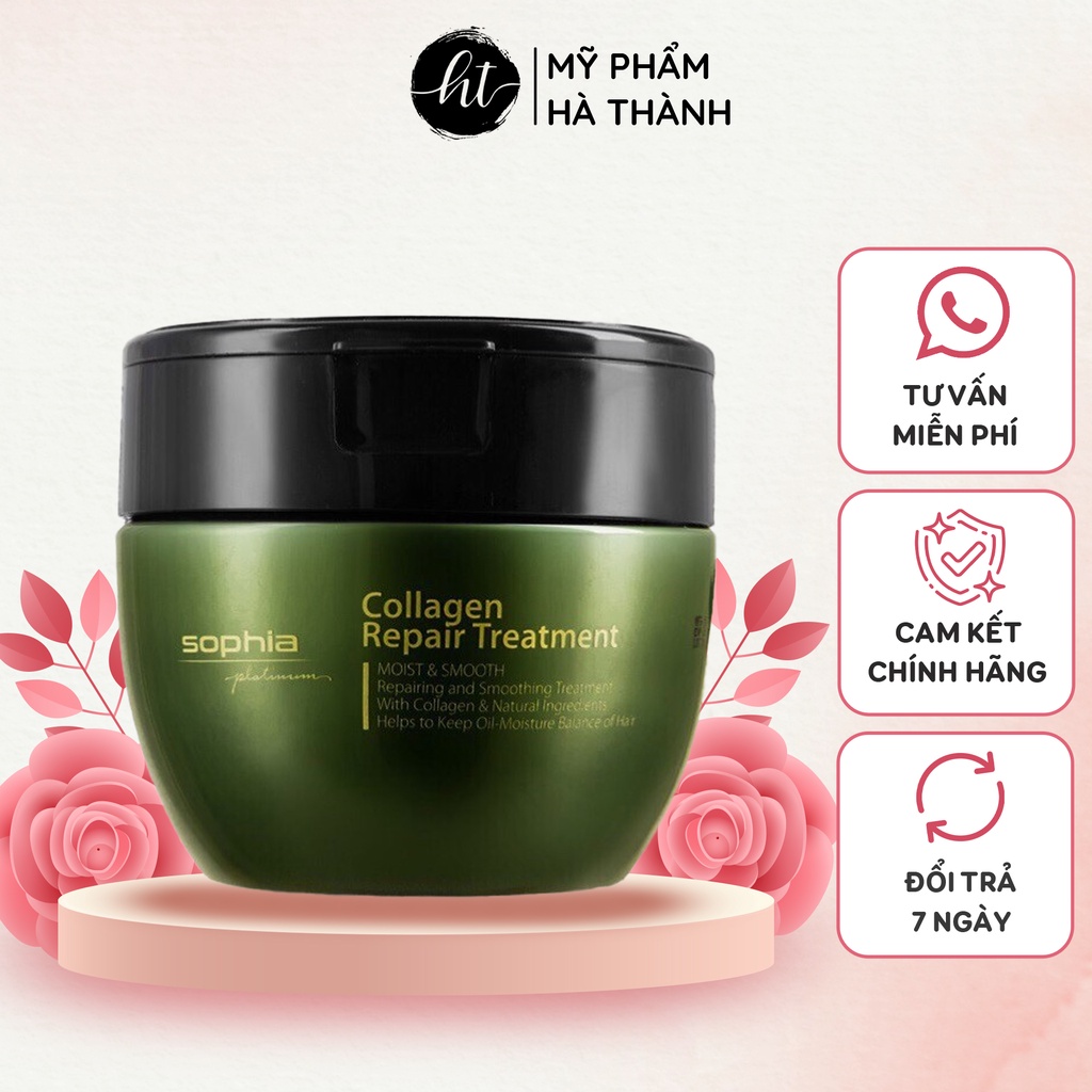 Kem Ủ Hấp Phục Hồi Tóc Collagen Sophia 450ml Siêu Mềm Mượt Chắc Khỏe Hàng Chính Hãng - HT094