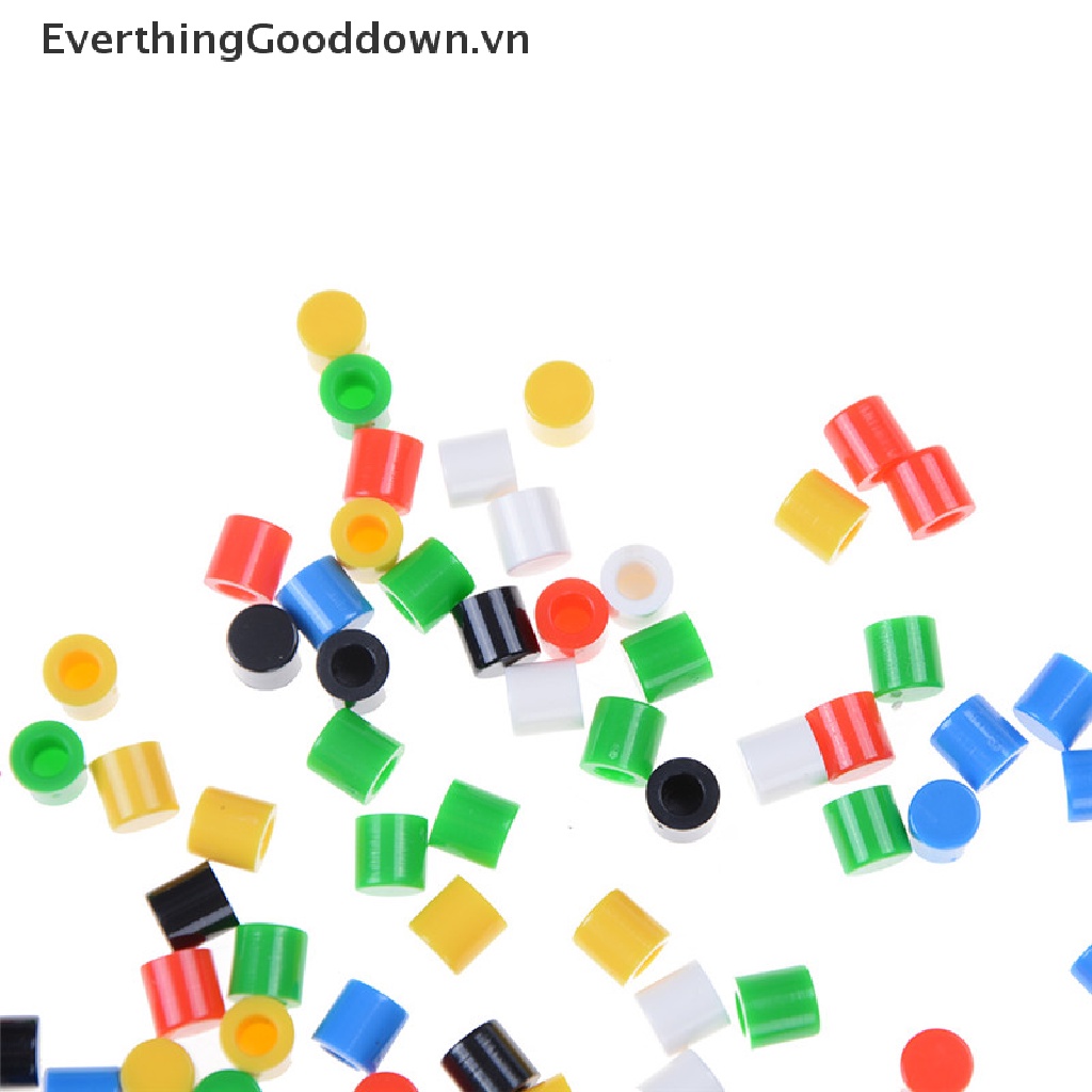 Everthinggooddown 100 Nắp Nhựa Đậy Nút Công Tắc Nhấn 6 * 6mm