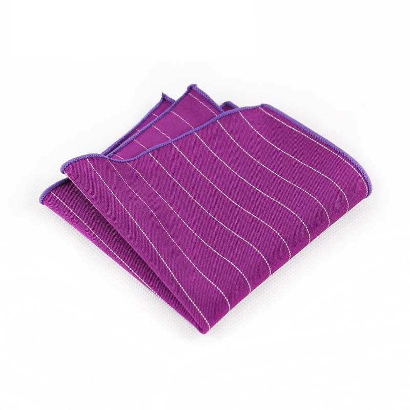 Khăn Cotton Vuông 23cm * 23cm Họa Tiết Sọc Ngang Cổ Điển Dành Cho Nam