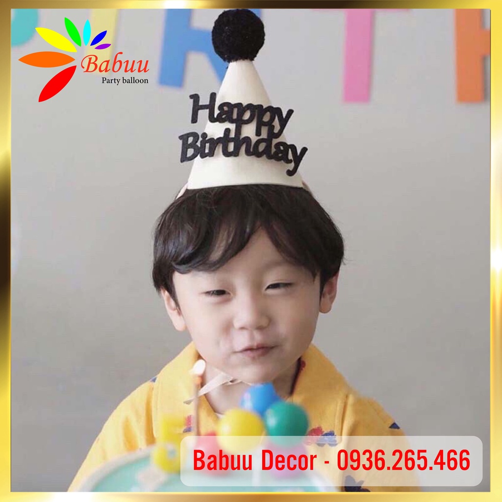 Mũ sinh nhật phong cách Hàn Quốc siêu dễ thương Babuu Decor