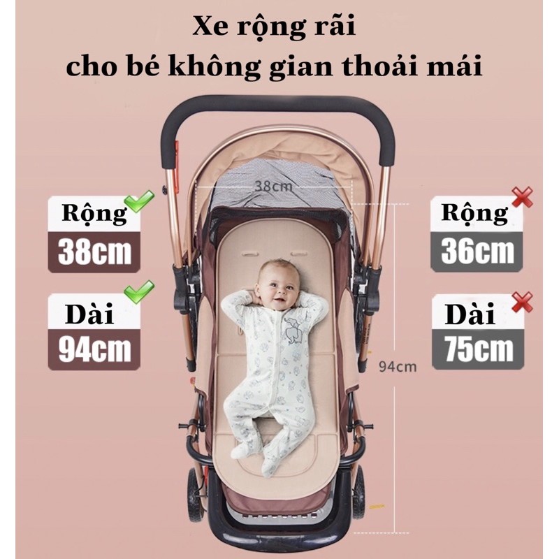 Xe Đẩy Cho Bé 2 Chiều 3 Tư Thế ♥FREESHIP♥, Xe Đẩy Nôi Cũi Chính Hãng  Bchildhood