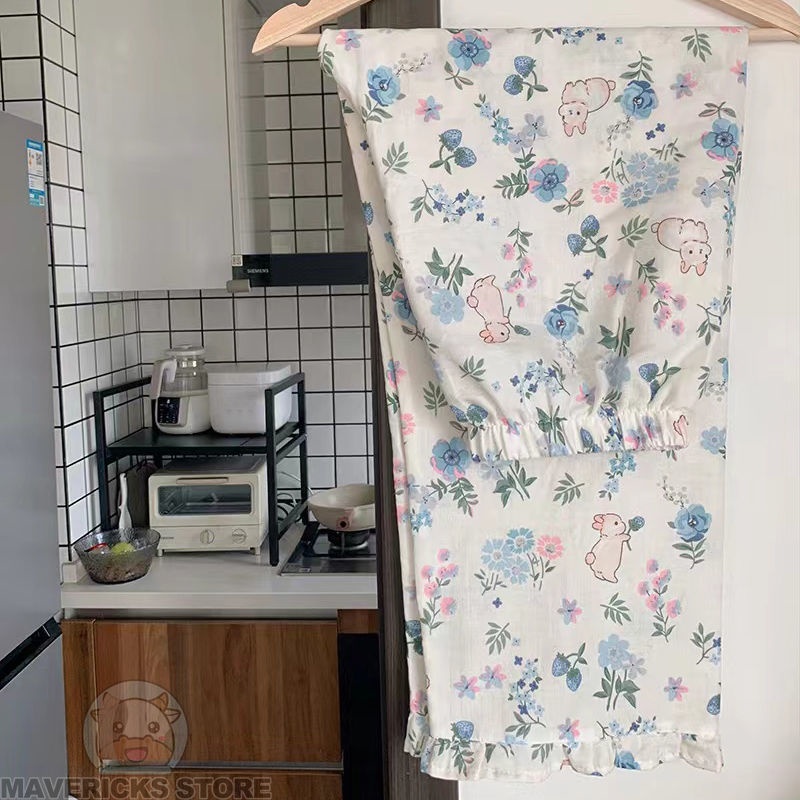 Quần Pijama Ống Rộng Họa Tiết Hoa Thoải Mái Thoáng Khí Cho Nữ