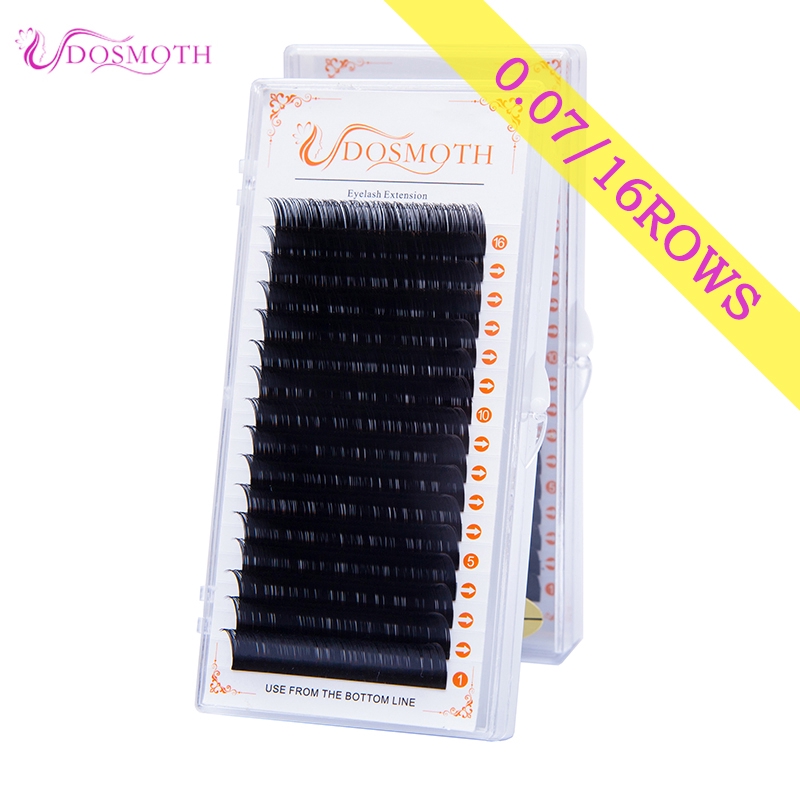 Dosmoth 0.07 Lông mi giả 16 Hàng D/CC/C/C/B chất silk Hàn, mềm dễ bắt keo, dùng để nối volume